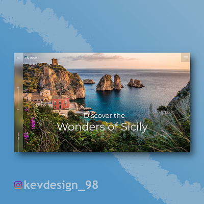 Wonders of sicily adobe design adobexd design design inspiration discover sea sicily ui ux webdesign