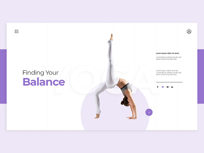 Yoga : The Power branding clean ui creativity design illustration illustrator photoshop thought typography ui website website concept website design yoga yoga studio