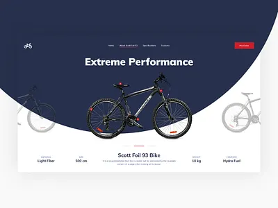 Bicycle - Creative Landing Page Template app bicycle creative design designer homepage landing motorbike motorcycle template ui ui kit web