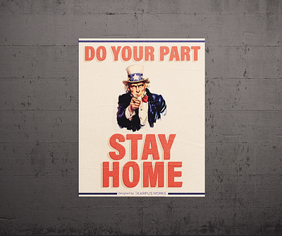 Propaganda Poster poster poster design propaganda stay home uncle sam