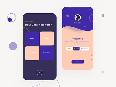 Visual IVR Mobile App blue communication dark theme iphonex ivr ivr desing minimalist mobile mobile app design mobile ui self service visual design visual ivr design