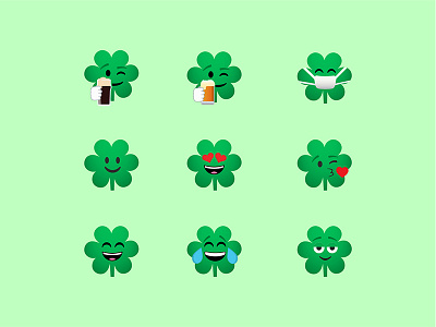 Shamrock emoji beer emoji illustration shamrock st patricks
