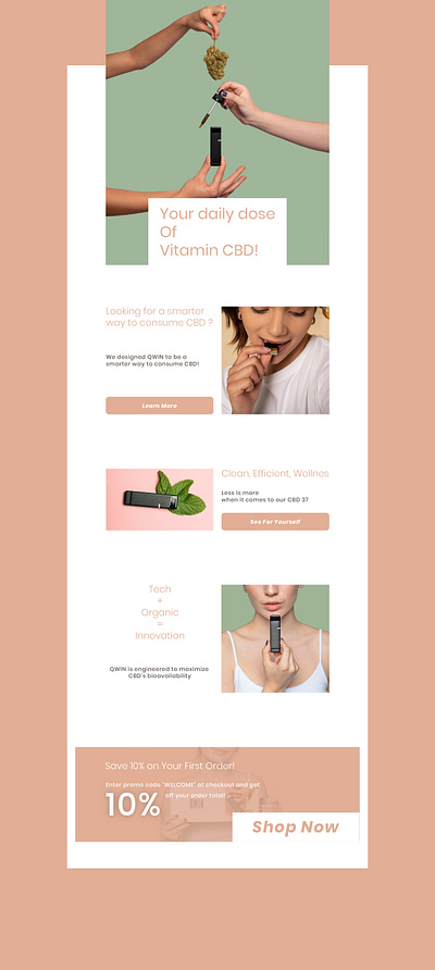 MYQWIN-Your express lane to happiness beauty branding cbd oil concept design dribbble happy health healthy landing page newsletter smock ui ux vitamin website wellness