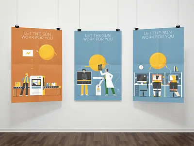 ReneSola Employ the Sun Illustrations campaign drawing illustration illustration design illustration digital poster poster design
