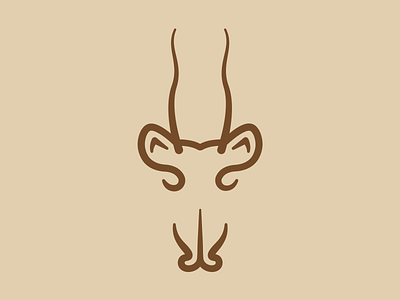 Saiga animal antelope design geometry logo minimal saiga symbol