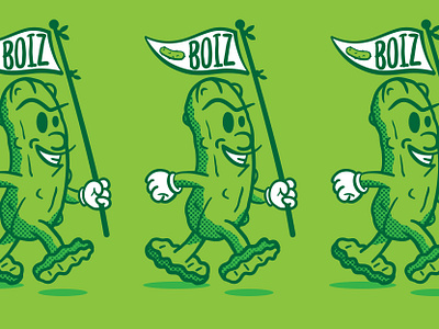 Pickle Boiz boiz character cucumber design doodle drawing flag green illustration mascot pickle pickle boiz walking