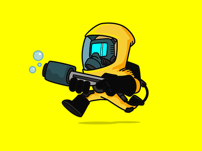 Hygiene Win ! 2020 character corona coronavirus hazard hazmat hygiene illustration mascot namilurihas soap suit virus war