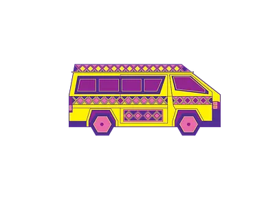South African Taxi african beauty car colors design flatdesign graphic illustration pattern road transport south africa soweto taxi transport umlazi umlazi vector