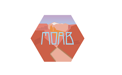 Moab, Utah sticker illustration utah