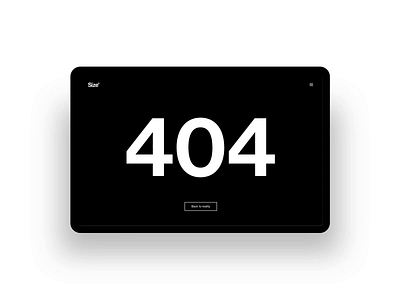 Studio Size - 404 Page 404 404 page animation clean motion graphics typography ui website