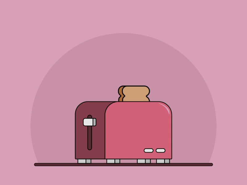 Toaster loop 2danimation animatedgif animation design flatillustration graphic design illustration loop motion graphic motiondesign motiongraphics vector