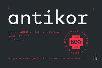 Antikor Font Family by Taner Ardali branding coding design font font design fonts geometric font graphic design graphics lettering logo font logo fonts minimal modern font monospaced font programming sans serif typeface typefaces typography