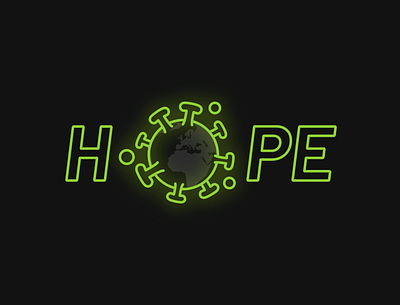 C-19 HOPE design icon design illustration