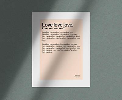 Love love love, design love manifesto typography