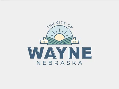 City of Waye branding design identity logo nebraska