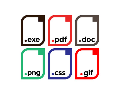 file extensions design design file files flat icon set