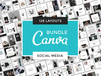 CANVA Bundle Social Media brand branding bundle canva canvatemplate instagram layout logo minimal pinterest social social network socialmedia template
