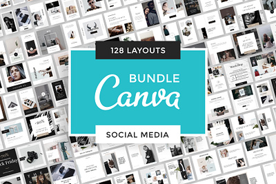 CANVA Bundle Social Media brand branding bundle canva canvatemplate instagram layout logo minimal pinterest social social network socialmedia template