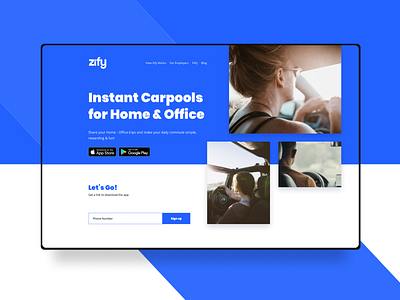 Zify - Transport website auto automobile automotive blablacar blue car car pooling carpool grab lyft taxi taxi app transition transport transportation uber uber clone uber design uber eats ubereats