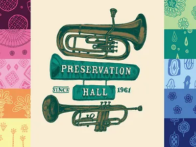 Preservation Hall Jazz Band branding branding design design illustration jazz music music festival new orleans preservation hall preservation hall jazz band