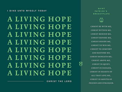 A Living Hope covid19 design faith flat graphic green hope hymn icon illustrator layout lent life mark rebound saint patricks day typography vector viral weekly warm up