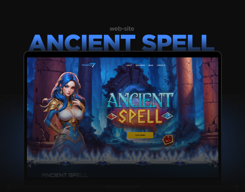 Ancient Spell. - Casino info page graphic design ui ux