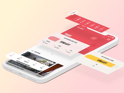 Build LSF app branding colors design fitness fitness app flat gradient isometry promo ui vector