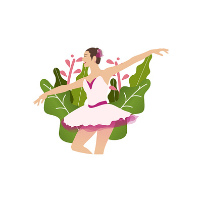 Ballet Ilustration app design flat icon illustration illustrator ui ux vector web