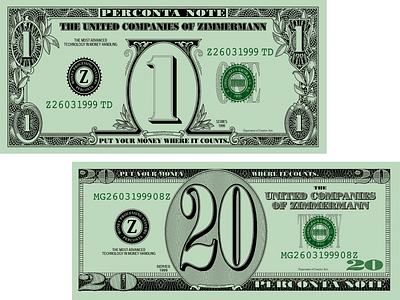 Test Currency Notes design illustration typography