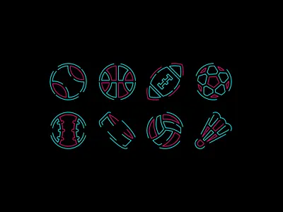 icon sport badminton baseball basketball brand branding branding design colors football graphic graphicdesign hockey icon icon sport logo logo design soccer tennis vector volley