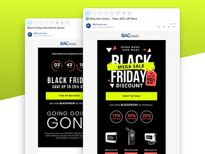 Black Friday Email Campaign animated gif black friday breathalyzer direct to consumer dtc ecommerce email email design email development email marketing email template gif gif animated gif animation promotion sale