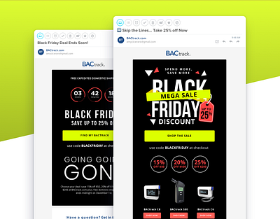 Black Friday Email Campaign animated gif black friday breathalyzer direct to consumer dtc ecommerce email email design email development email marketing email template gif gif animated gif animation promotion sale