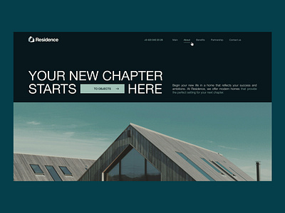 Landing page design | Residence - Real Estate Management design graphic design landing logo real estate ui ux web