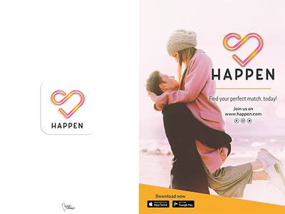 Dating App, Mockup. adv advertise advertisement advertising app app design brand brand design daily logo challenge dailylogo dailylogochallenge dating app dating logo datingapp design dlc logo logo design logodesign spot