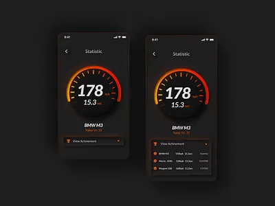 Acceleration time app screen app branding design icon ui ux