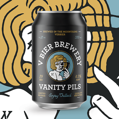 V Bier Brewery artist beer branding beer label branding design designer graphic design identity illustration illustrator package design typography