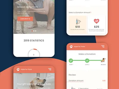 Hope for Paws website redesign adobe illustrator adobexd design app logodesign ui design ui designs ux design ux designer