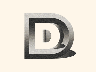 D - 36 Days of type - 4/36 2d 36daysoftype 36daysoftype07 black color colors d design flat gradient grain graphic design illustration illustrator logo texture textures vector white