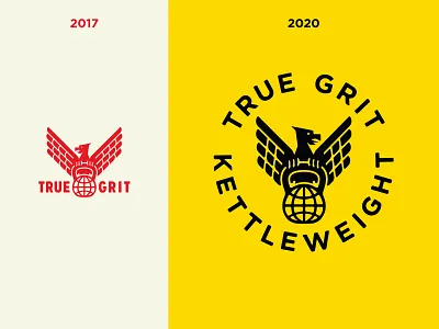 True Grit - Brand overhaul 2017 - 2020 brand identity eagle fitness growcase gym kettle bell kettle weight logo logotype training true grit kettlebell weightlifting workout