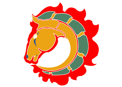 windhorse design horse illustrator logo windhorse