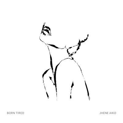 Born Tired - Jhene Aiko adobe album cover born charcoal charcoal drawing design illustration jhene aiko line art lineart minimalism music paint paint brush simple sketch tired vector