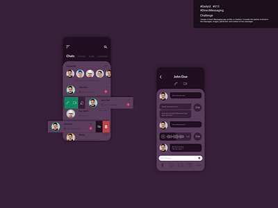 Daily UI 013 - Direct Messaging - #dailyui #013 adobexd app daily ui challenge dailyui design sketch ui ux web website