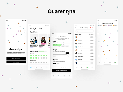 Quarentine app coronavirus covid 19 covid19 ios app ios app design ui ux