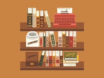 Telling Your Brand Story books bookshelf content marketing shelfie