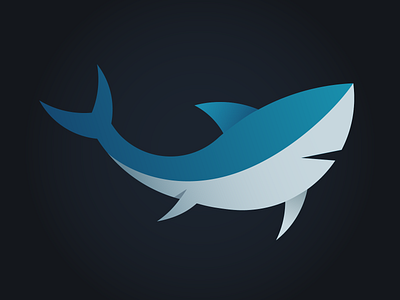 Just Blue Shark design illustration minimal vector web