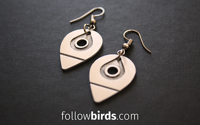 FOLLOWBIRDS bird icon branding earrings logo merchandising