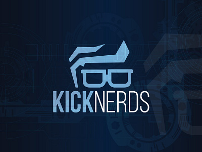 KickNerds branding design graphic design kick kicknerds logo logo design nerds vector