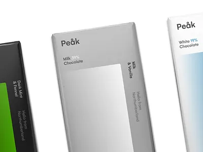 Peåk Chocolate chocolate clean crisp design designs minimal modern modernist nordic packaging print product scandinavian
