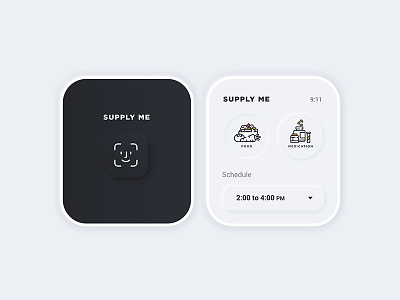 SUPPLY ME adobe xd app branding apple design apple watch covid19 design graphic design madewithxd neumorphism ui ux ui design uxui