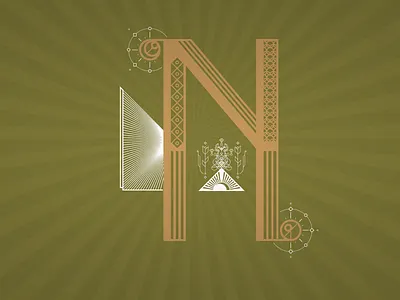 36daysoftype – N 36days 36daysoftype art deco letter lettering n type typo